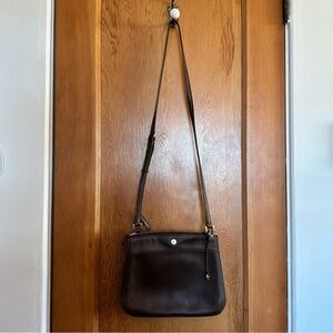 loro piana milky way leather brown crossbody bag